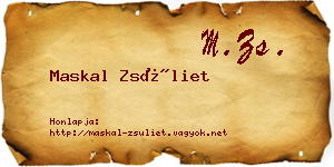 Maskal Zsüliet névjegykártya